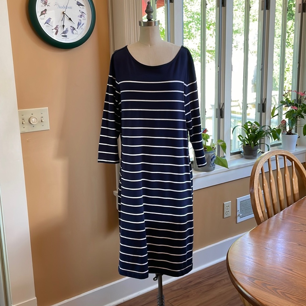 Navy Striped Dress